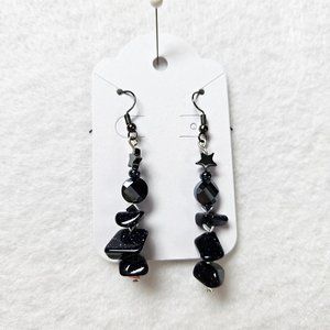 J1 Handmade Blue Goldstone Earrings